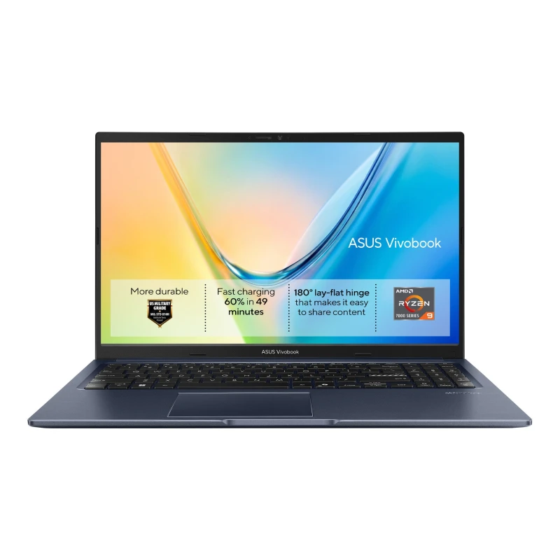 Image of Asus ASUS M1502XA-BQ003W AMD Ryzen 7 7840HS Laptop 39.6cm (15.6") Full HD 8GB DDR5-SDRAM 512GB SSD WiFi 6 (802.11ax) Windows 11 Home Blue 90NB19L