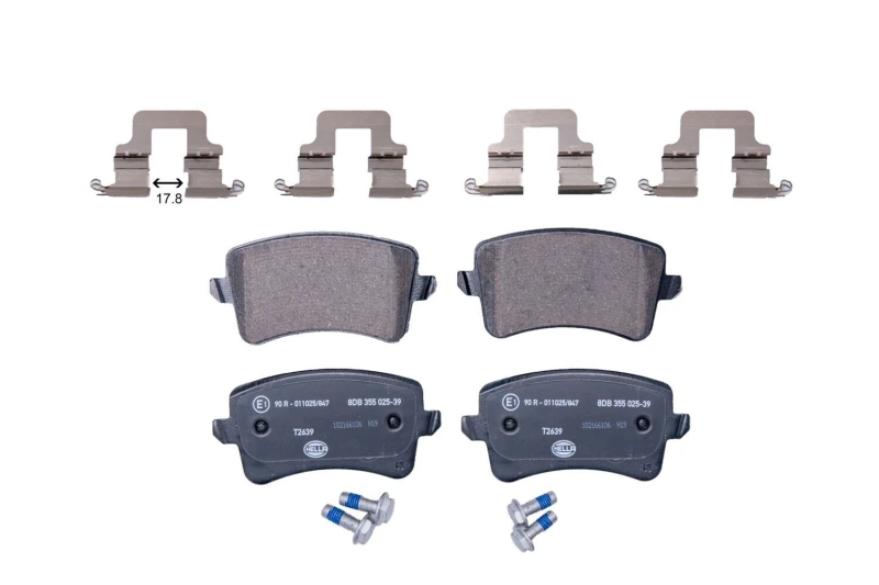 Image of HELLA Brake pad set HELLA 8DB 355 025-391