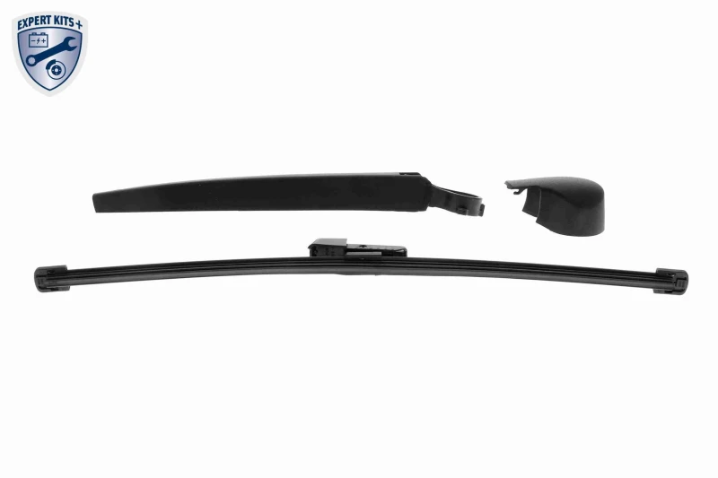 Image of VAICO V10-3435 Wiper Arm Set, window cleaning with integrated wiper blade GRP (Glass fibre Reinforced Plastic), PBT Wiper Arm Set,window cleaning (654