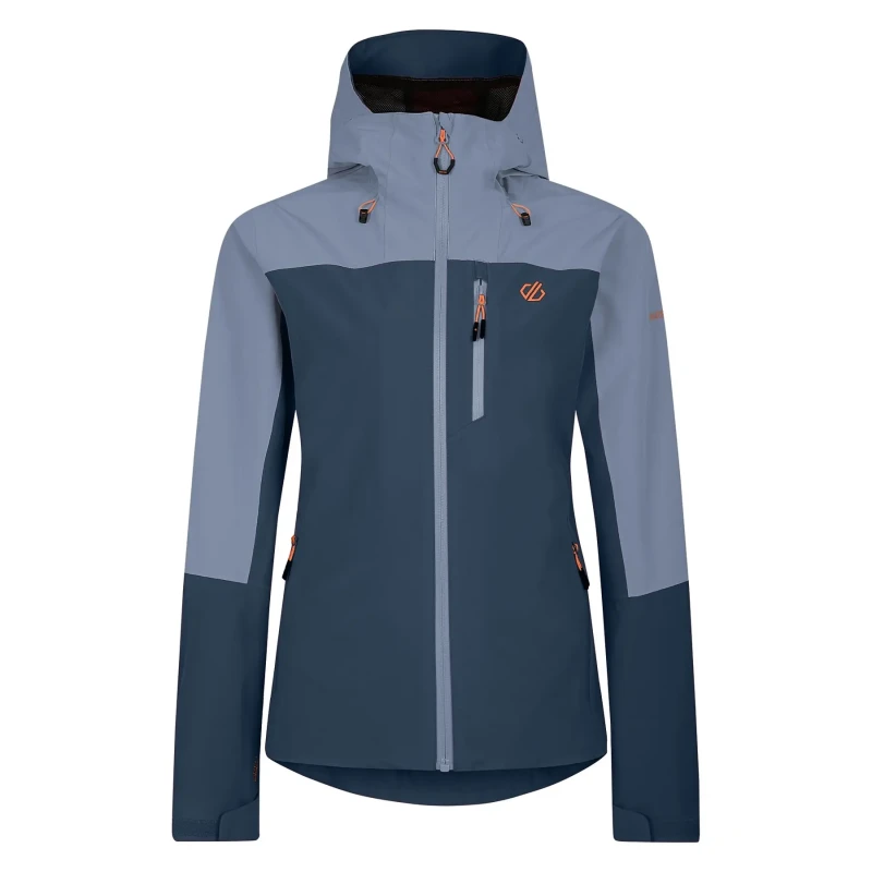 Image of Dare 2B Womens Torrek Full Zip Hooded Waterproof Jacket 20 - Bust 44' (112cm) Moonlight Denim/Rainwashed DWW565-V14-20