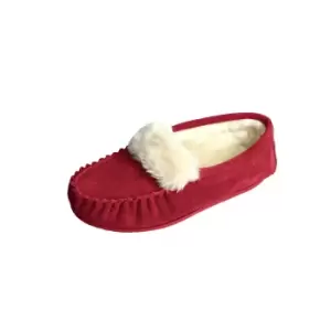 Image of Eastern Counties Leather Womens/Ladies Zoe Plush Lined Moccasins (8 UK) (Camel)
