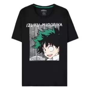 Image of My Hero Academia T-Shirt Izuku Midoriya Face Size S