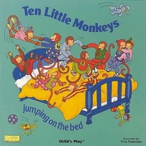Image of Ten Little Monkeys Jumping on the Bed by Tina Freeman Book