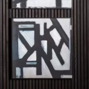 Image of Colburn Abstract Framed Canvas Black/white