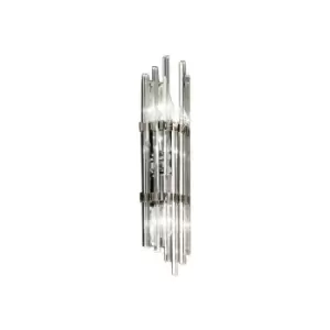 image of Ontario Lifestyle Crystal Wall Light Polished Chrome, 2x E14