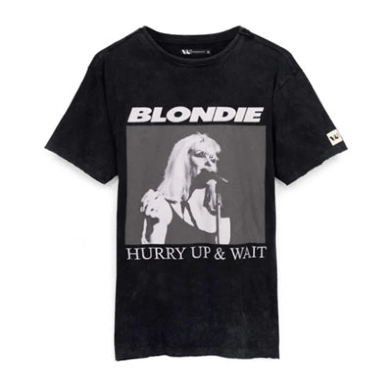 Image of Blondie Blondie Men Short Sleeved T-Shirt in Grey Size: Small Grey S Male 5056210189795