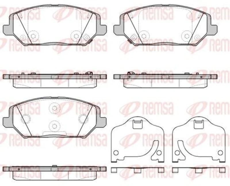 Image of REMSA Brake pad set REMSA 1783.02