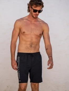 Image of Animal Elasticated Swim Board Shorts - Black, Size XS, Men