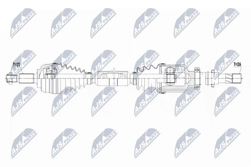 Image of NTY NPW-RE-140 Drive shaft Front Axle Right Drive Shaft (13)