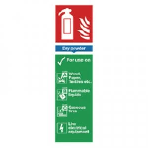 Image of Blick Safety Sign Fire Extinguisher Dry Powder 280x90mm Self-Adhesive F201S