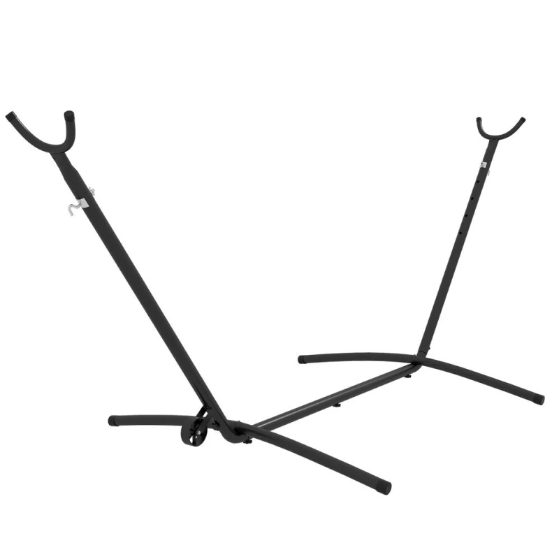 Image of Outsunny Hammock Stand W/ Wheels, Adjustable Hammock Stand, Black 84A-319V00BK