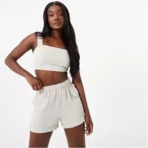 image of Jack Wills Ruched Strap Crop Top - White