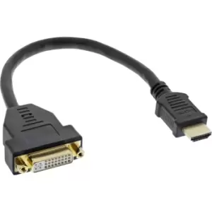 image of InLine HDMI-DVI Adapter HDMI A male / DVI female 0.2m