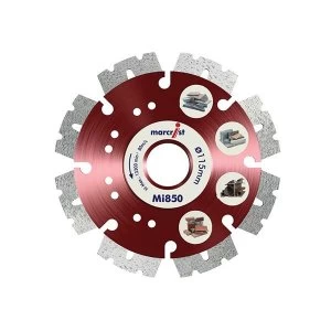 image of Marcrist Mi850 Fastest Universal Cut Diamond Blade 115 x 22.2mm