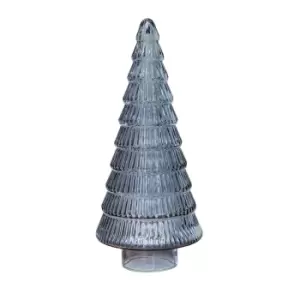 Image of Juniper Small Glass Tree Ornament Blue