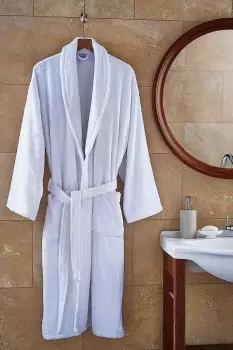 image of 100% Cotton Terry Towelling Hotel Quality Bathrobe