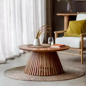 Image of Gallery Interiors Goodwin Slatted Coffee Table Oak