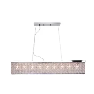 Treasure Straight Bar Pendant Ceiling Light Chrome