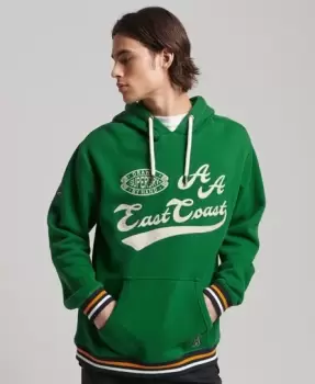Image of Superdry Mens Collegiate Hoodie Green / Bowling Green - Size: XL