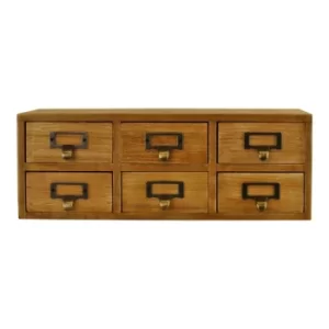 image of 6 Drawer Double Level Small Storage Unit, Trinket Drawers