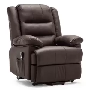 Image of Loxley Electric Rise Recliner - Brown