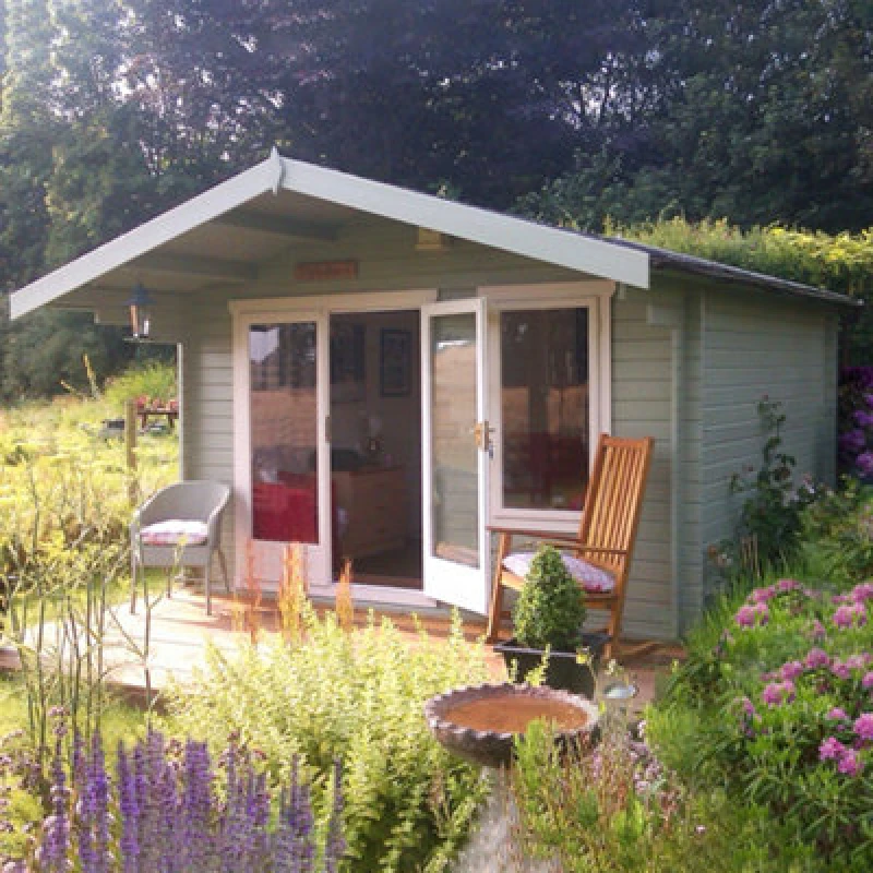 Image of Shire Glenmore 10X8 28mm Log Cabin Summer House