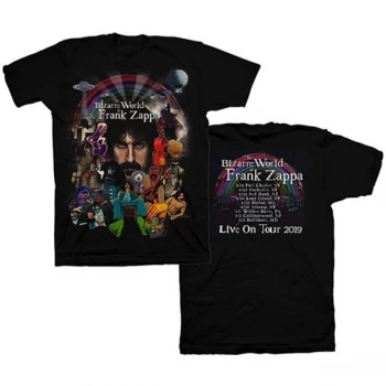 Frank Zappa - Bizarre World Of? 2019 Tour Unisex X-Small T-Shirt - Black