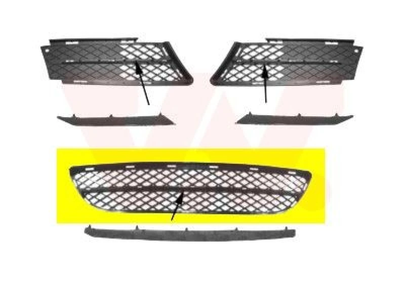 Image of VAN WEZEL Bumper grill VAN WEZEL 0657599