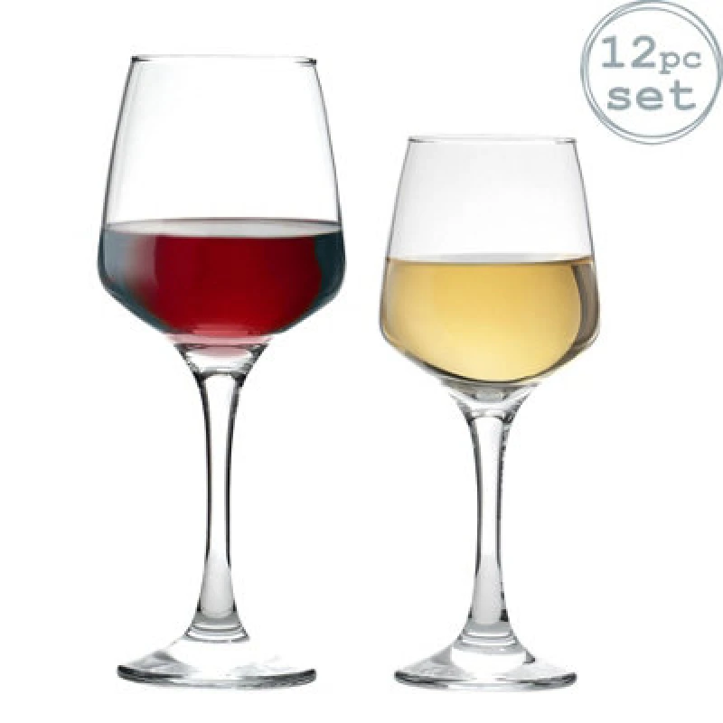 Image of Argon Tableware 12 Piece Tallo Wine Glasses Set Clear