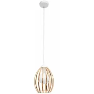 image of Helam Lighting - Helam Dali Wire Frame Pendant Ceiling Light Copper, White 18cm