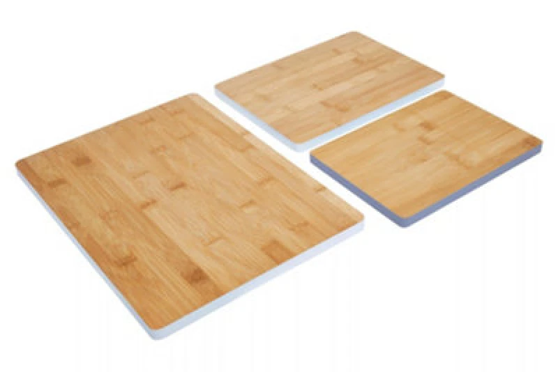 Image of Premier Housewares Ecofriendly Set Of Three Chopping Boards, Durable Set Of Three Over Counter Board, Non Porous Chopping Board Natural