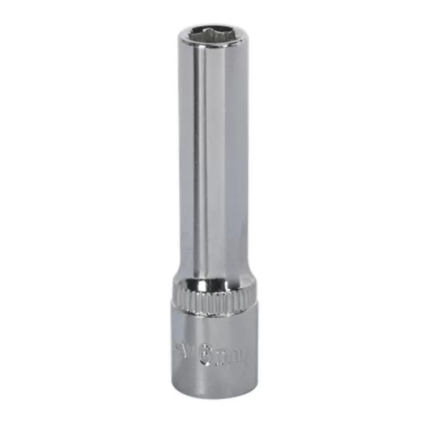 Image of Genuine SEALEY SP1406D WallDrive® Socket 6mm Deep 1/4Sq Drive Fully Polished