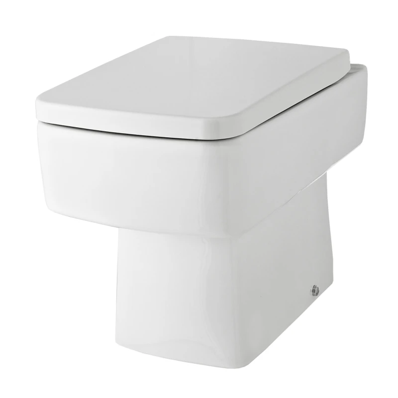 Image of Balterley Square Back to Wall Toilet Pan - 400mm x 350mm x 520mm White