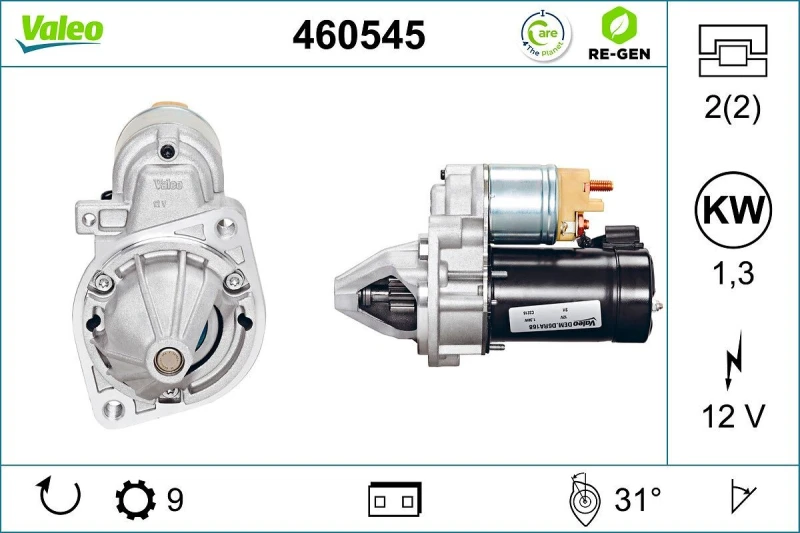 Image of Starter motor VALEO 460545