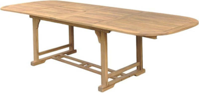 Image of Garden Gear Acacia Extendable Outdoor Dining Table 165-285Cm Hardwood Patio Table Wooden Garden Furniture With Parasol Hole
