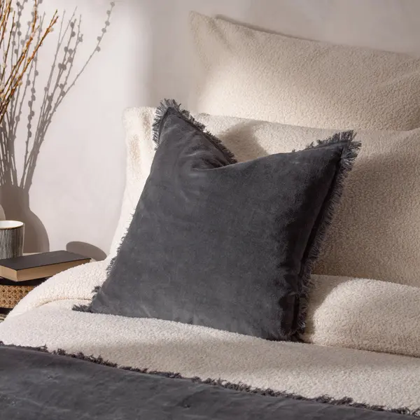 Image of Jaye Cushion Slate, Slate / 45 x 45cm / Polyester Filled