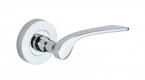 Image of Wickes Ciro Round Rose Door Handle - Polished Chrome 1 Pair