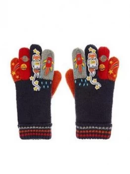 image of Monsoon Boys Space Fox Novelty Gloves - Multi