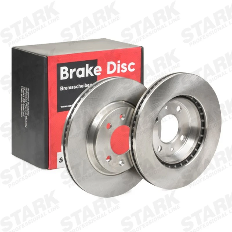 Image of STARK SKBD-0023145 Brake disc Front Axle, Vented, Cast Iron, Uncoated, Untreated, without bolts/screws Cast Iron Brake Disc (82)