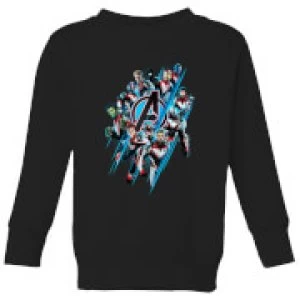 Image of Avengers: Endgame Logo Team Kids Sweatshirt - Black - 11-12 Years