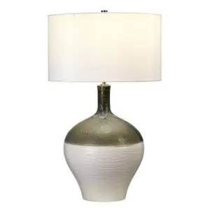 Image of Eden Park 1 Light Table Lamp Gold, Green, E27
