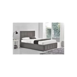 image of Hannover Grey Fabric Ottoman Bed