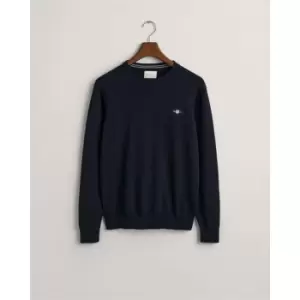 Image of Gant Classic Cotton C-Neck Bordeaux Mela - Blue