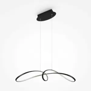 image of Maytoni Lighting - Maytoni Maytoni Curve Modern Integrated LED Pendant Ceiling Light Black 4000K