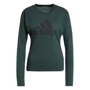 Image of adidas Future Icons Winners 3 Long-Sleeve Top Womens - Shadow Green Mel