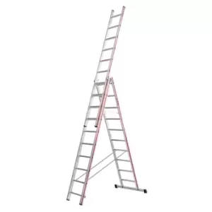 image of Hymer 404730 Red Line Combination Ladder 3 x 10 Tread