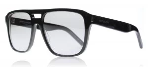 image of Yves Saint Laurent SL87 Sunglasses Shiny Black 002 56mm