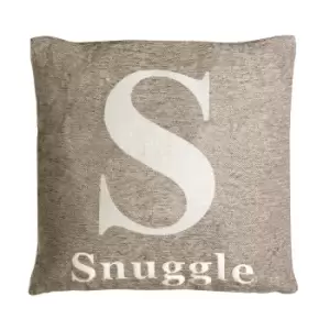 image of "Snuggle" Natural Filled Cushion 45x45cm