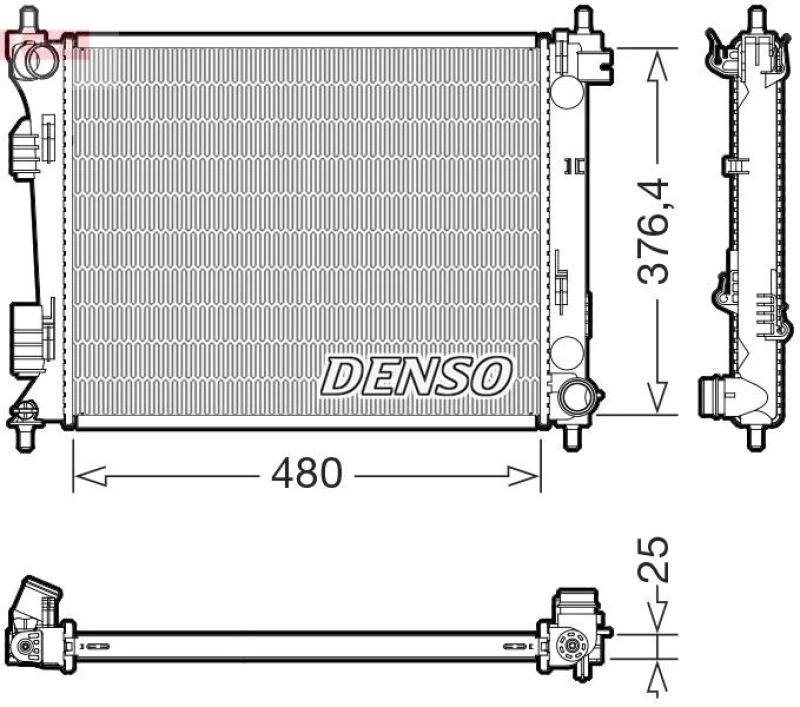Image of DENSO Engine radiator DENSO DRM41037