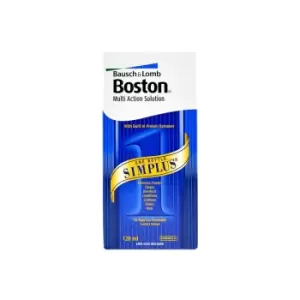 image of Boston Multi Action Solution Simplus (120ml), Contact Lens Solution For Use With Hard And Gas Permeable Lenses Only, Case Included